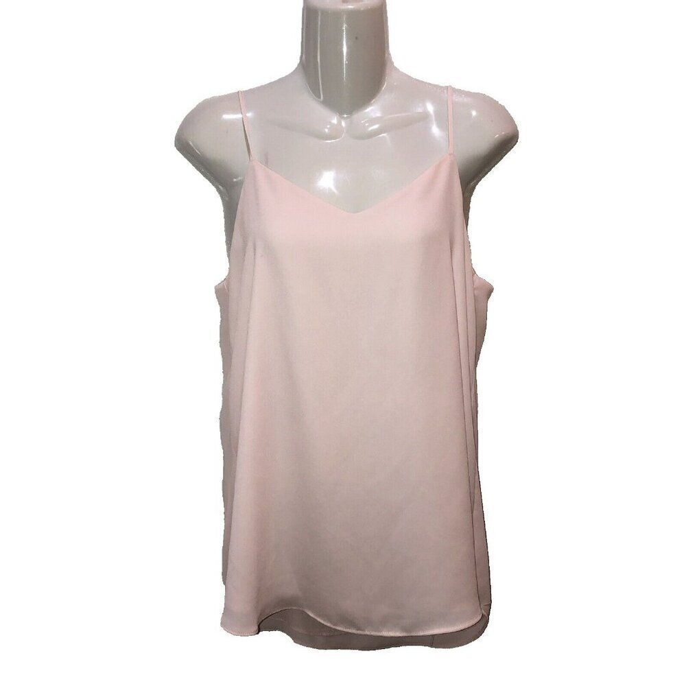 Hippie Rose Womens Camisole Tank Top Large Light Pastel Pink Lined Shirt Tunic